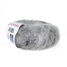 798 Пряжа Mondial Pois, 50г - 125м, вершково-антрацит, 80% мохер, 10% єгипетська бавовна, 10% мікрофібра PA