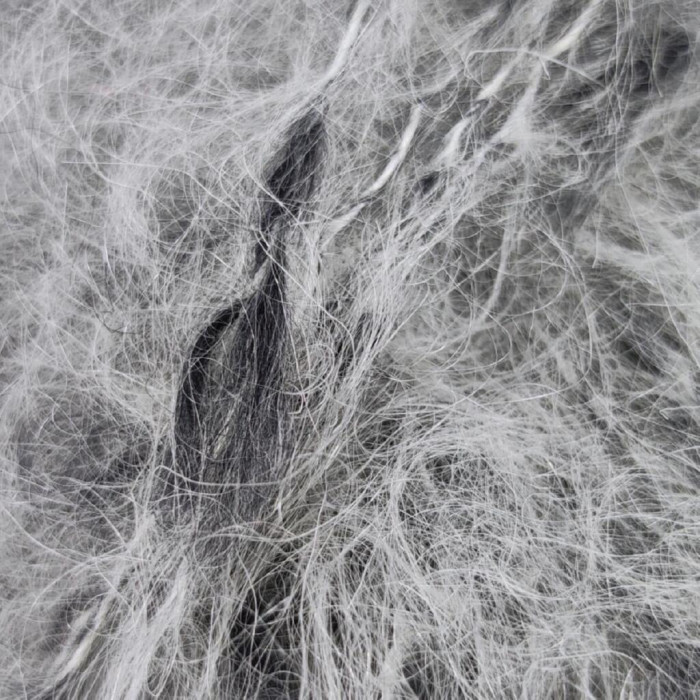 798 Пряжа Mondial Pois, 50г - 125м, вершково-антрацит, 80% мохер, 10% єгипетська бавовна, 10% мікрофібра PA