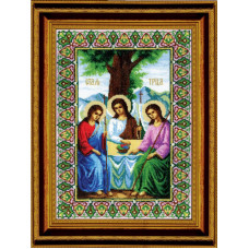 344 Ікона Пресвятої Трійці. 26x37.5 см. Чарівна Мить. Набір для вишивки хрестиком на Aida 16