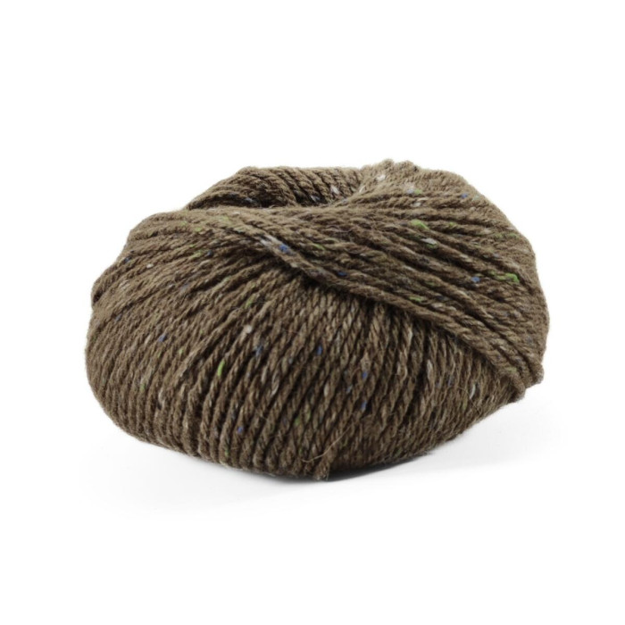 8 Пряжа Laines du Nord Aran Tweed, 50г - 90м, коричневий, 30% альпака файн, 50% вовна, 20% віскоза