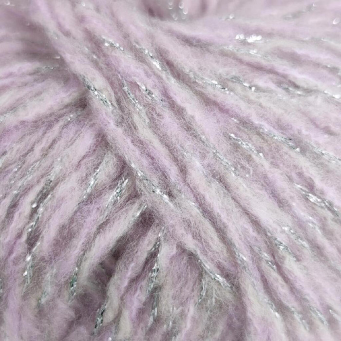 8 Пряжа Laines du Nord Chaska, 25г - 125м, ніжно-бузковий, 34% вовна, 10% кашемір, 16% бавовна, 29% нейлон, 11% металевий PL