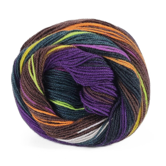 8 Пряжа Laines du Nord Indulgence Sock, 100г - 420м, різнокольоровий, 75% вовна, 25% нейлон