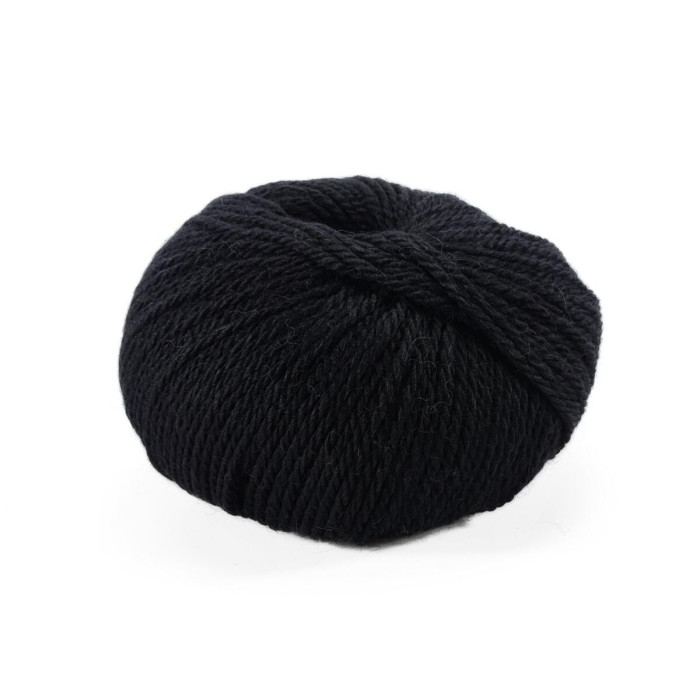 8 Пряжа Laines du Nord Merino Yak, 50г - 115м, чорний, 15% альпака, 15% як, 70% вовна