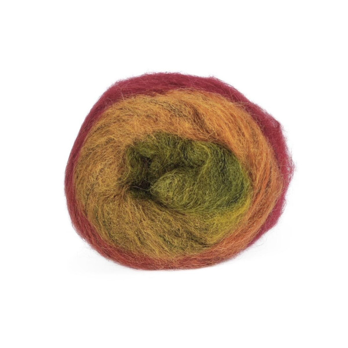 8 Пряжа Laines du Nord Poema Mohair, 150г - 600м, різнокольоровий 70% кід мохер, 30% шовк