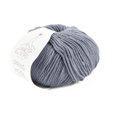 8 Пряжа Laines du Nord Spring Wool, 50г - 140м, бузково-сірий, 50% вовна, 50% бавовна