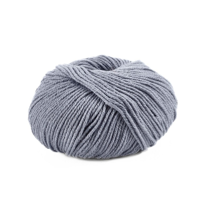 8 Пряжа Laines du Nord Spring Wool, 50г - 140м, бузково-сірий, 50% вовна, 50% бавовна