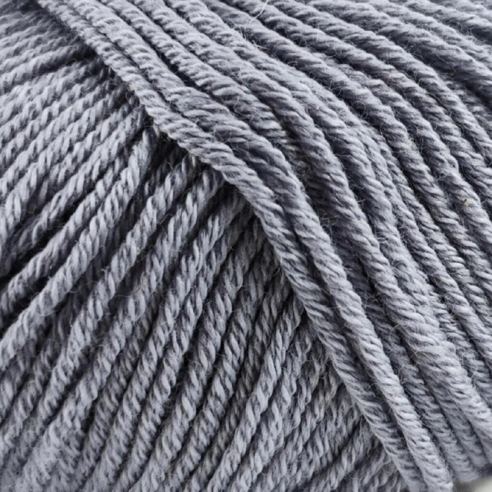 8 Пряжа Laines du Nord Spring Wool, 50г - 140м, бузково-сірий, 50% вовна, 50% бавовна