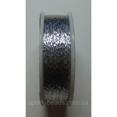 80-03 Spark Beads Адель металлизированая нитка, колір срібло 100 м.