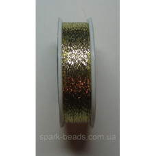80-04 Spark Beads Адель металлизированая нитка, колір золото 100 м.