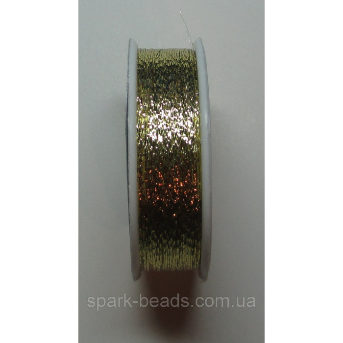 80-04 Spark Beads Адель металлизированая нитка, колір золото 100 м.