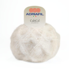80 Пряжа Adriafil CubiCol, 50г - 110м, молочний, 36% альпака, 14% меринос, 40% акрил, 10% поліамід
