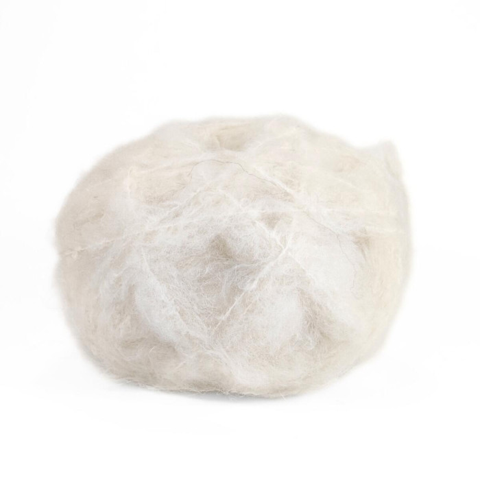 80 Пряжа Adriafil CubiCol, 50г - 110м, молочний, 36% альпака, 14% меринос, 40% акрил, 10% поліамід