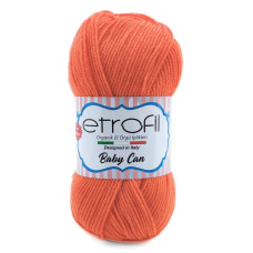 80024 Пряжа Etrofil Baby Can, 100г - 250м, помаранчевий корал, 100% акрил антипілінг
