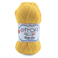 80027 Пряжа Etrofil Baby Can, 100г - 250м, жовтий, 100% акрил антипілінг