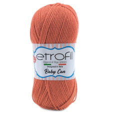 80028 Пряжа Etrofil Baby Can, 100г - 250м, теракотовий, 100% акрил антипілінг