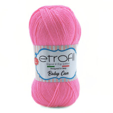 80035 Пряжа Etrofil Baby Can, 100г - 250м, рожевий, 100% акрил антипілінг