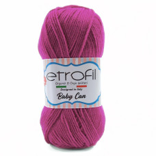 80036 Пряжа Etrofil Baby Can, 100г - 250м, фуксія, 100% акрил антипілінг