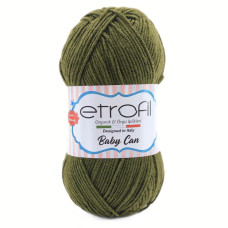 80048 Пряжа Etrofil Baby Can, 100г - 250м, хакі, 100% акрил антипілінг