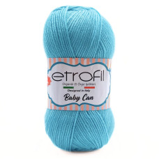 80052 Пряжа Etrofil Baby Can, 100г - 250м, блакитний, 100% акрил антипілінг