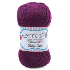 80061 Пряжа Etrofil Baby Can, 100г - 250м, сливовий, 100% акрил антипілінг