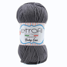 80091 Пряжа Etrofil Baby Can, 100г - 250м, сірий, 100% акрил антипілінг