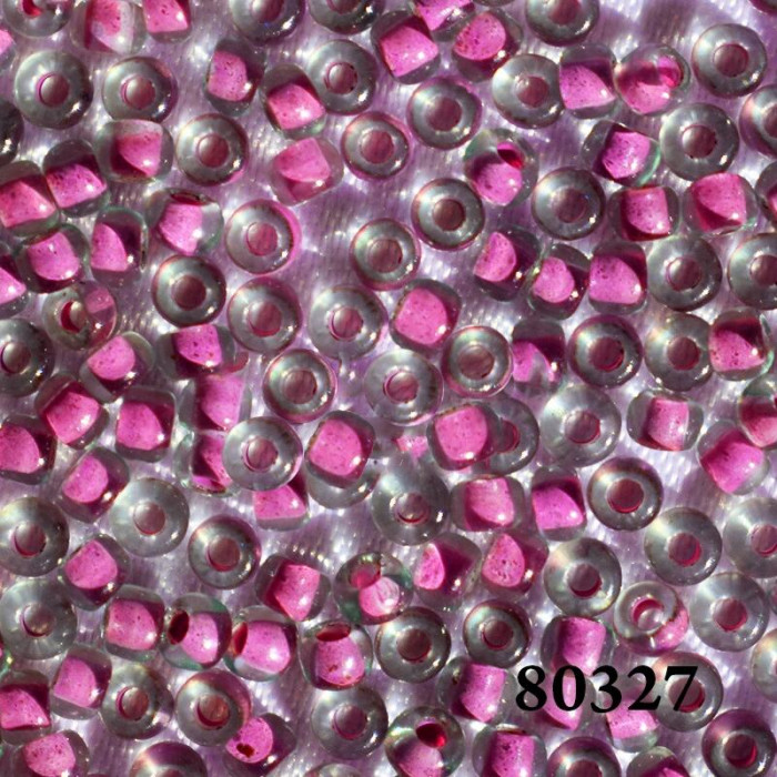 80327 10/0 чеський бісер Preciosa, 5 г, фіолетовий, кристальний з фарбованим отвором