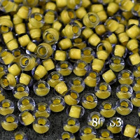 80383 10/0 чеський бісер Preciosa, 5 г, жовтий, кристальний сольгель