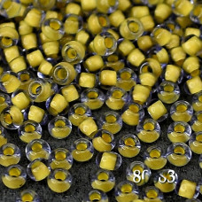 80383 10/0 чеський бісер Preciosa, 5 г, жовтий, кристальний сольгель