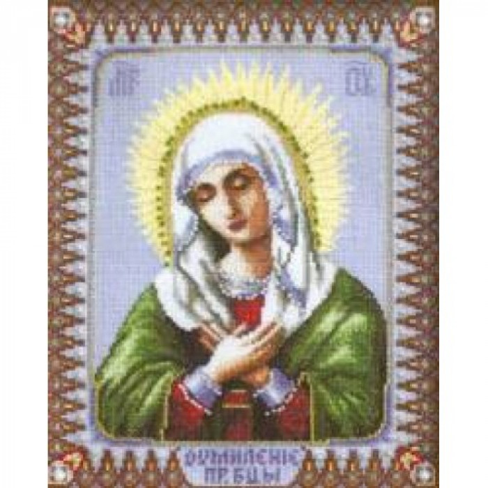 400 Ікона Божої Матері Розчулення. 20x25.5 см. Чарівна Мить. Набір для вишивки хрестиком на Aida 16