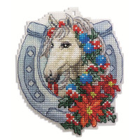 8114 Alisena Набір для вишивки нитками на пластику - Іграшка Символ Заможності, сили та успіху 10х12 см
