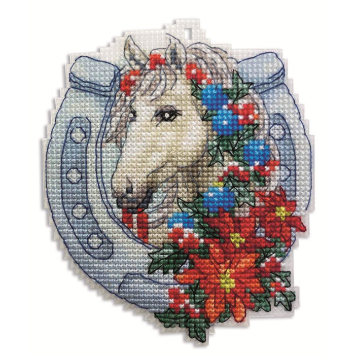 8114 Alisena Набір для вишивки нитками на пластику - Іграшка Символ Заможності, сили та успіху 10х12 см