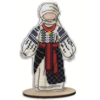 8124 Alisena Набір для вишивки рахунковим хрестиком по пластику - Іграшка Лялька-Мотанка 8х13,5 см
