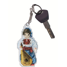 8130 Alisena Набір для вишивки нитками на пластику - Брелок Козачок 4х8 см