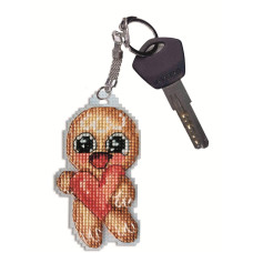 8131 Alisena Набір для вишивки нитками на пластику - Брелок Пряник 5х8 см