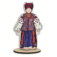 8138 Alisena Набір для вишивки рахунковим хрестиком по пластику - Іграшка Лялька-Мотанка 8х13,5 см