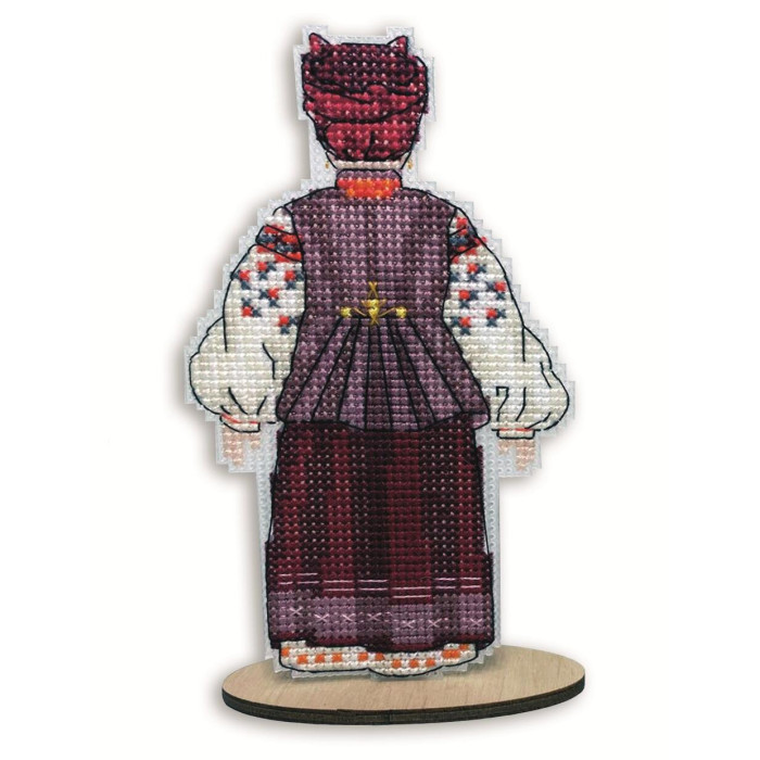 8138 Alisena Набір для вишивки рахунковим хрестиком по пластику - Іграшка Лялька-Мотанка 8х13,5 см