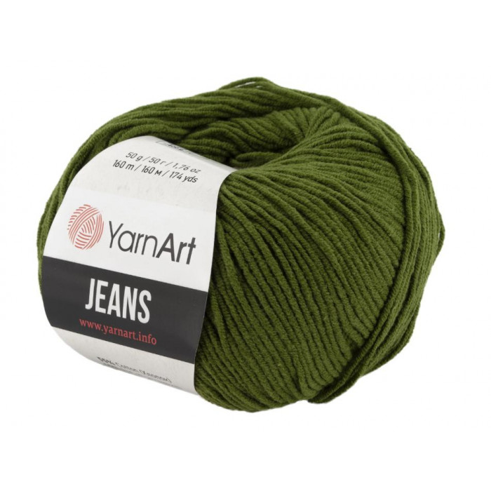 82 Пряжа Jeans 50гр - 160м (Хакі) YarnArt