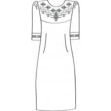 822-14/09 Сукня жіноча (біле) схема 41/42 (розмір 46). Чарівна Мить. Вишиванки