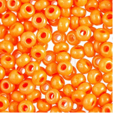 16389 10/0 чеський бісер Preciosa, 5 г, помаранчевий, непрозорий крейдяний глазурований