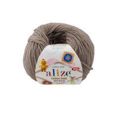 827 Пряжа Cotton Gold Hobby New  50г-165мм (Коричневий меланж ). Alize
