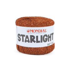 835 Пряжа Mondial Starlight, 25г - 90м, мідь, 80% віскоза, 20% поліестер