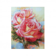 8359 Рожеві троянди, 28х36 см. Classic Design. Набір для вишивки хрестиком на Aida 16