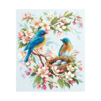 8366 Classic Design Набір для вишивки хрестиком - Пісня весни 21x27 см, Aida 14