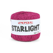 837 Пряжа Mondial Starlight, 25г - 90м, рожевий, 80% віскоза, 20% поліестер