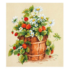 8372 Classic Design Набір для вишивки рахунковим хрестиком - Суничний настрій 23х26 см, Aida 14