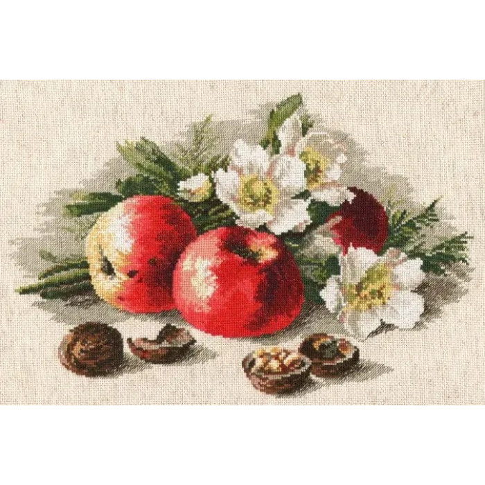 8377 Classic Design Набір для вишивки рахунковим хрестиком - Яблука та горіхи 33x20,5 см, Aida 16