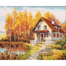 8378 Classic Design Набір для вишивки рахунковим хрестиком - Золото осені 18,7x15 см, Aida 16