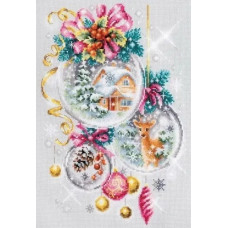 8380 Classic Design Набір для вишивки рахунковим хрестиком - Чарівні кульки 21,6x32 см, Aida 14