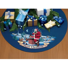 8386 Classic Design Набір для вишивки рахунковим хрестиком - Пошита спідничка під ялинку Подарунки на різдво 62x31 см, Aida 14 ct