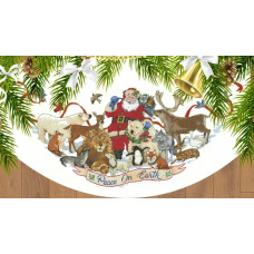 8388 Classic Design Набір для вишивки рахунковим хрестиком - Пошита спідничка під ялинку Свято для всіх 78x33 см Aida, 14 ct